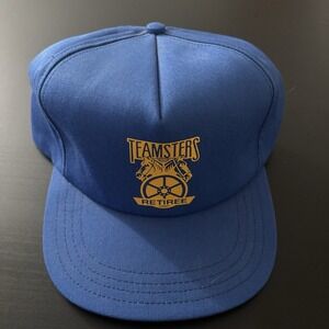 Teamsters Retiree SnapBack Hat Horses Vintage Union USA Made Unionwear AFL BLUE